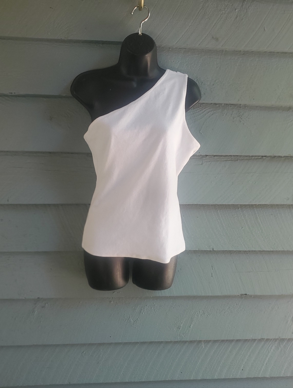 Banana Republic White One-Shoulder Top